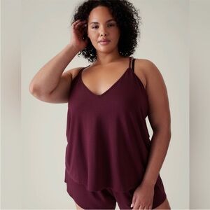 NWOT Athleta nighttime bliss sleep cami - Size XL - Deep Burgundy
